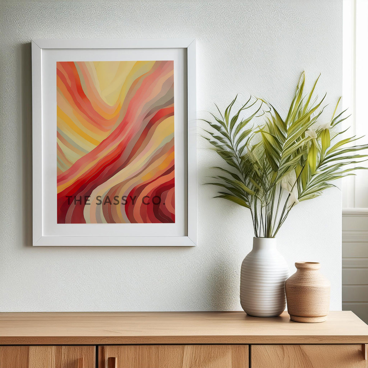 Nature Fire element, modern abstract wall art painting, canvas & framed print for living room, bedroom, home decor