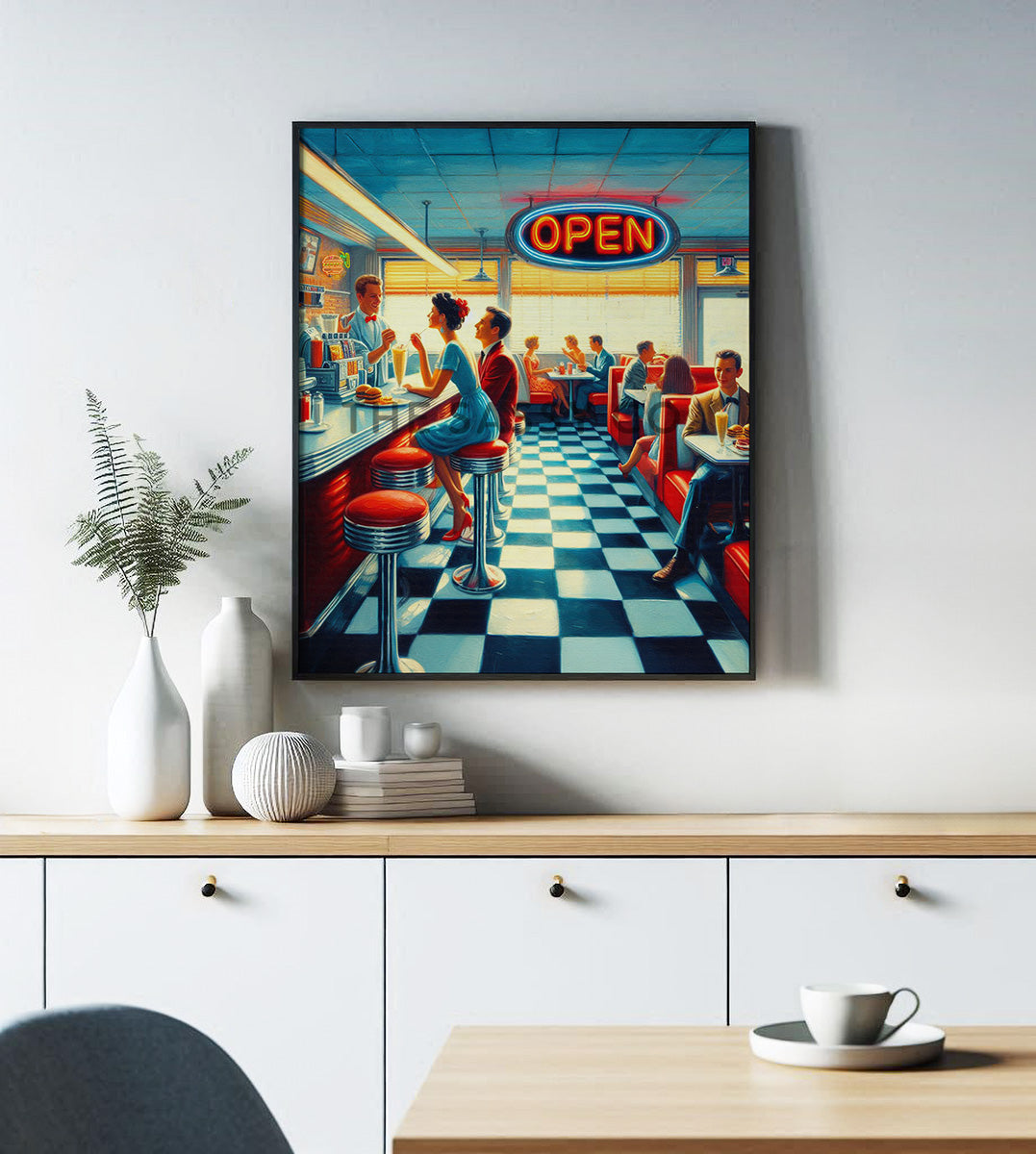 ARTCANVAS Burger Painting Home high quality Decor Canvas Art Print