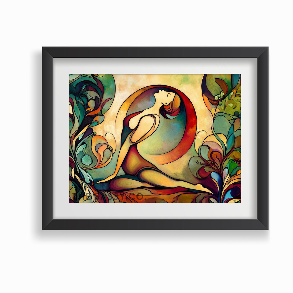 Yoga wall art painting canvas print, framed prints for Bedroom, living room, home decor