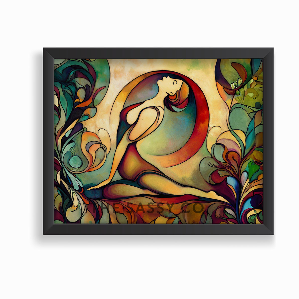 Yoga wall art painting canvas print, framed prints for Bedroom, living room, home decor