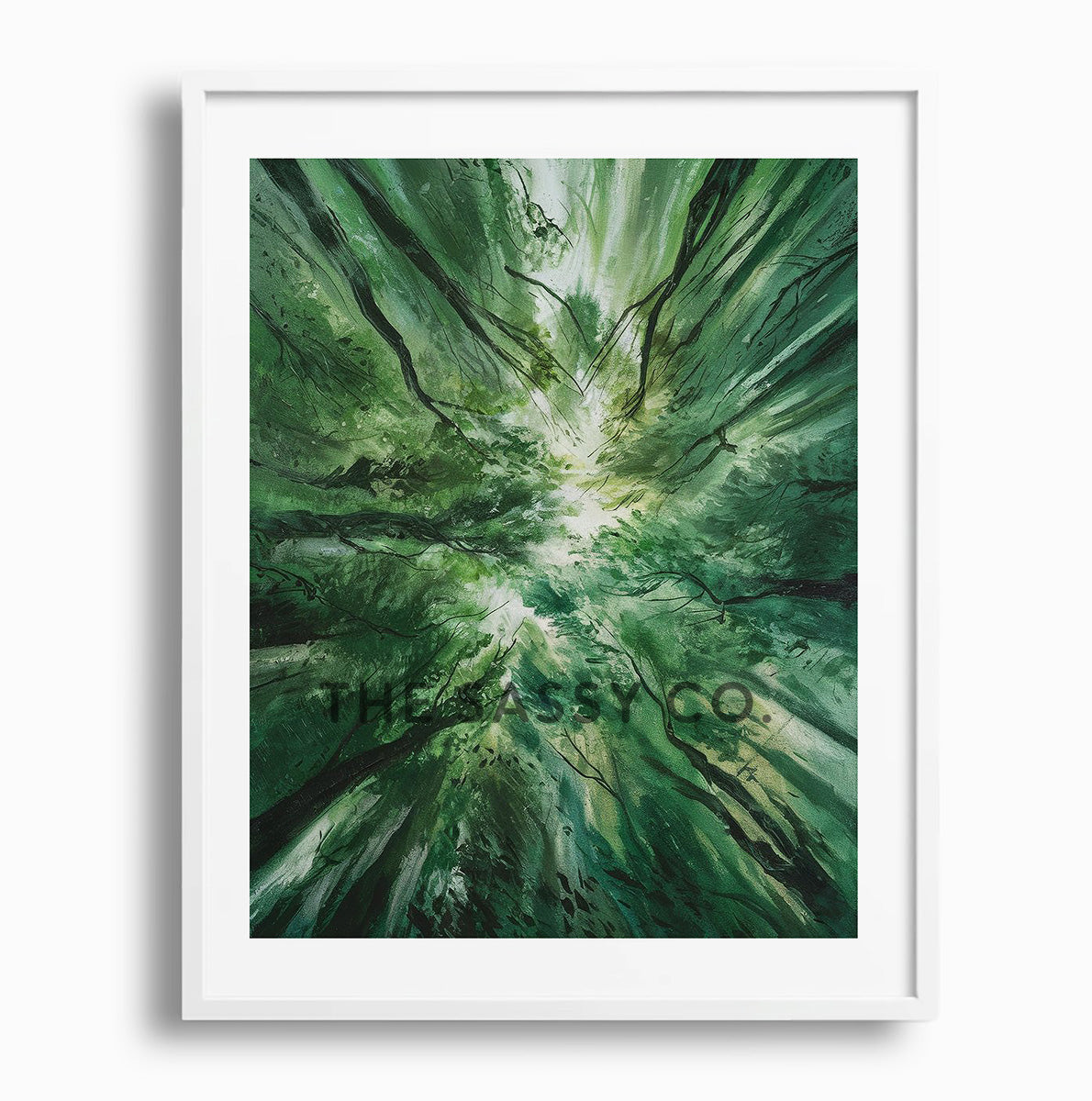 Abstract nature, trees, forest, watercolor wall art painting canvas prints, framed prints for bedroom, living room, home decor