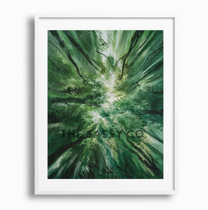 Abstract nature, trees, forest, watercolor wall art painting canvas prints, framed prints for bedroom, living room, home decor