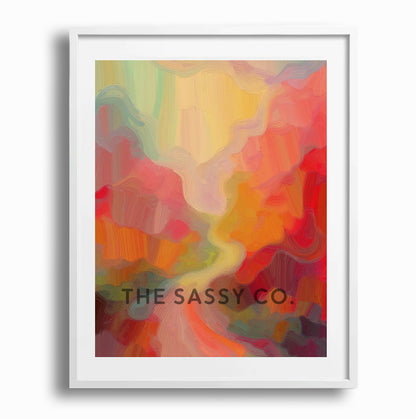 Nature Rain Abstract Colorful Wall art painting canvas print, framed print for living room and home decor