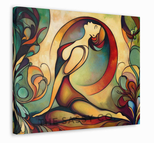 Yoga wall art painting canvas print, framed prints for Bedroom, living room, home decor