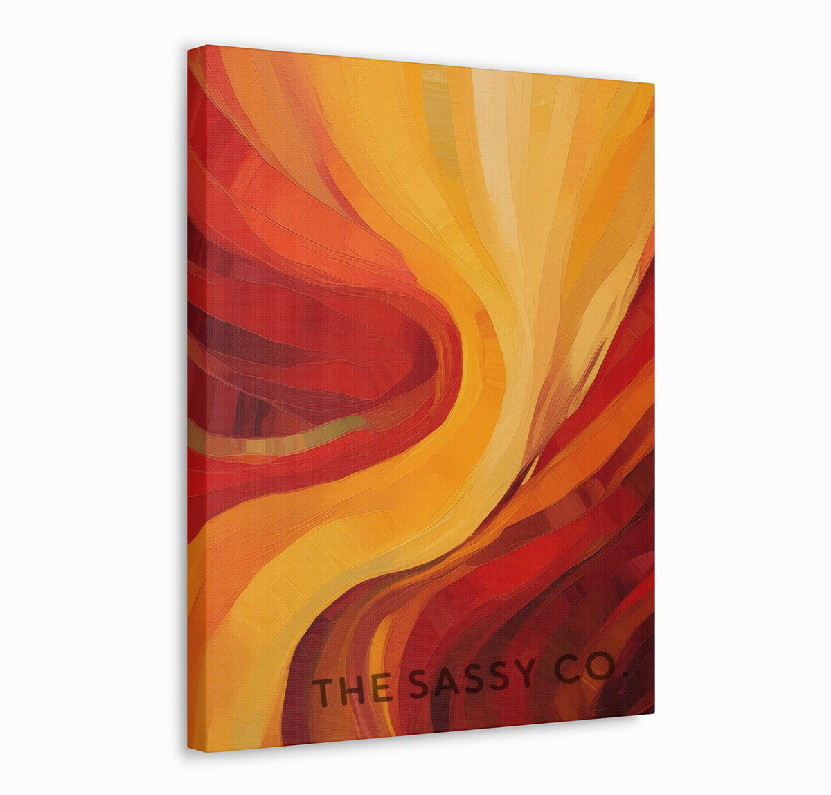 Nature, fire element inspired red and yellow abstract wall art painting, canvas print, framed print for home decor, living room, bedroom wall. 