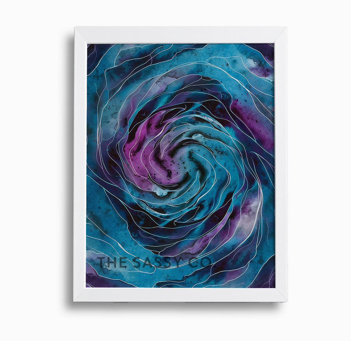 Abstract nature, space, watercolor wall art painting canvas print, framed prints for living room, bedroom, home decor