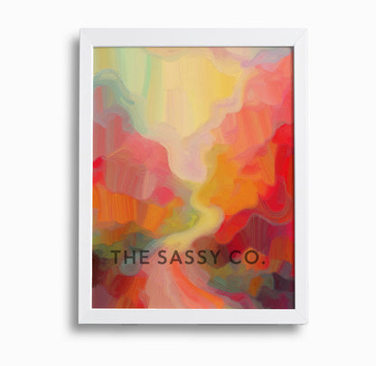 Nature Rain Abstract Colorful Wall art painting canvas print, framed print for living room and home decor