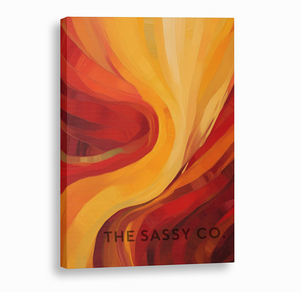 Nature, fire element inspired red and yellow abstract wall art painting, canvas print, framed print for home decor, living room, bedroom wall. 