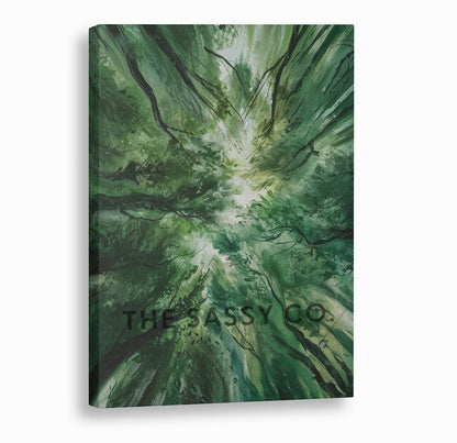 Abstract nature, trees, forest, watercolor wall art painting canvas prints, framed prints for bedroom, living room, home decor