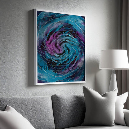 Abstract nature, space, watercolor wall art painting canvas print, framed prints for living room, bedroom, home decor