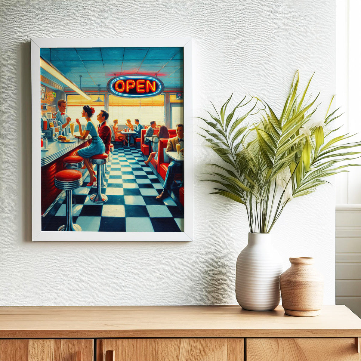 ARTCANVAS Burger Painting Home high quality Decor Canvas Art Print